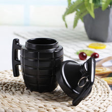 Granatentasse mit Deckel - Lustige Frühstückstasse 300ml