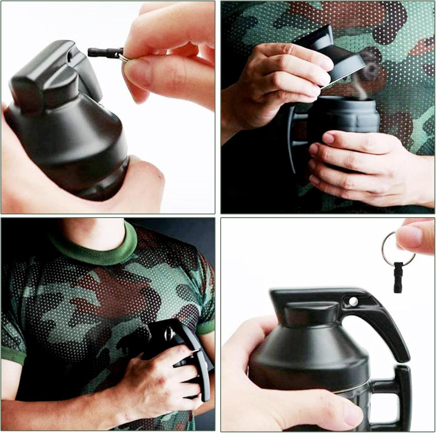 Granatentasse Keramik mit Deckel 300 ml - Lustige Geschenkidee