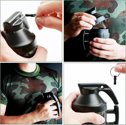 Granatentasse Keramik mit Deckel 300 ml - Lustige Geschenkidee