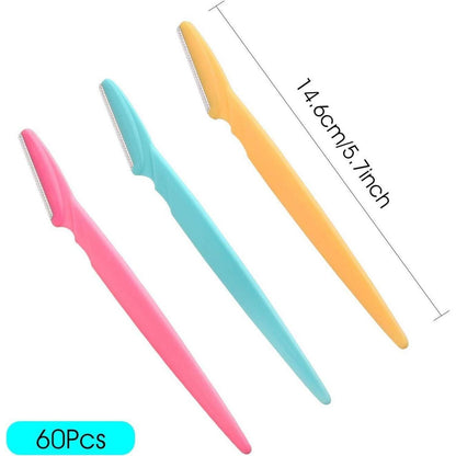 Damen Gesicht Rasierer Augenbraue Rasierapparat 60 Stück mit