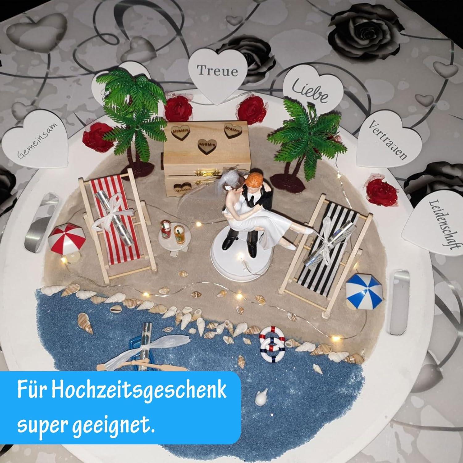 Miniatur Strand-Mikrolandschaft Deko Set 16-teilig für DIY Zen Garten