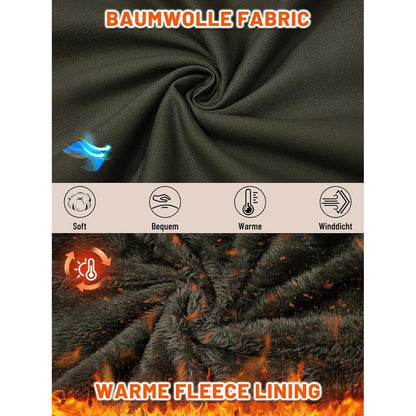 Herren Winterjacke Militärjacke mit Fleece Warm Gefütterte