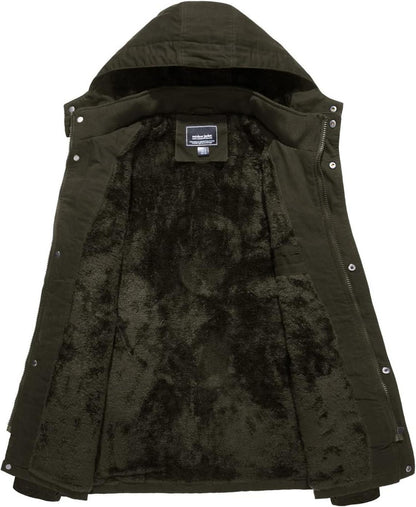 Herren Winterjacke Warme Fleece Militär Outdoor Arbeitsjacke