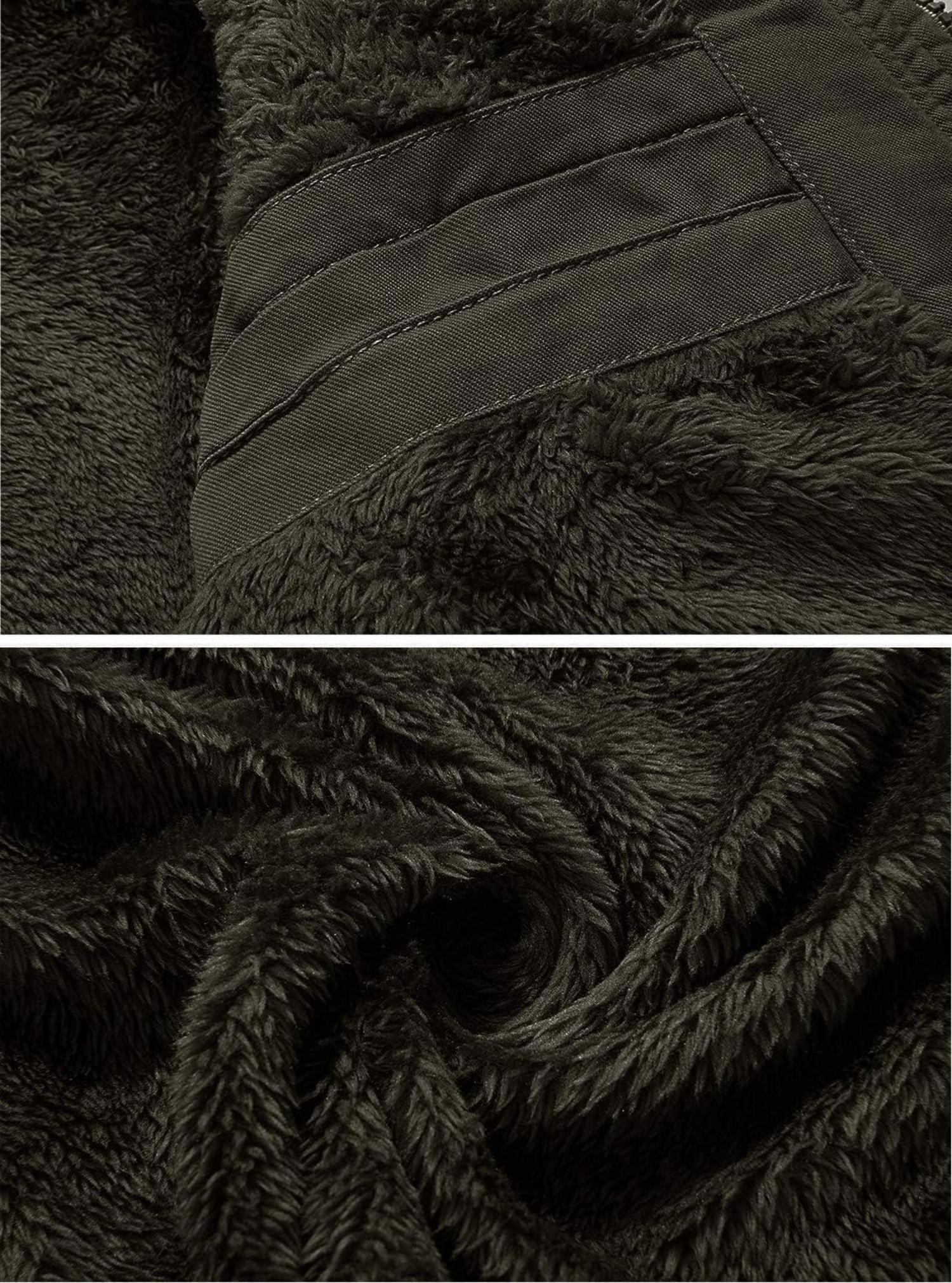 Herren Winterjacke Militärjacke Gefüttert Outdoor Arbeitsjacke S Army Green