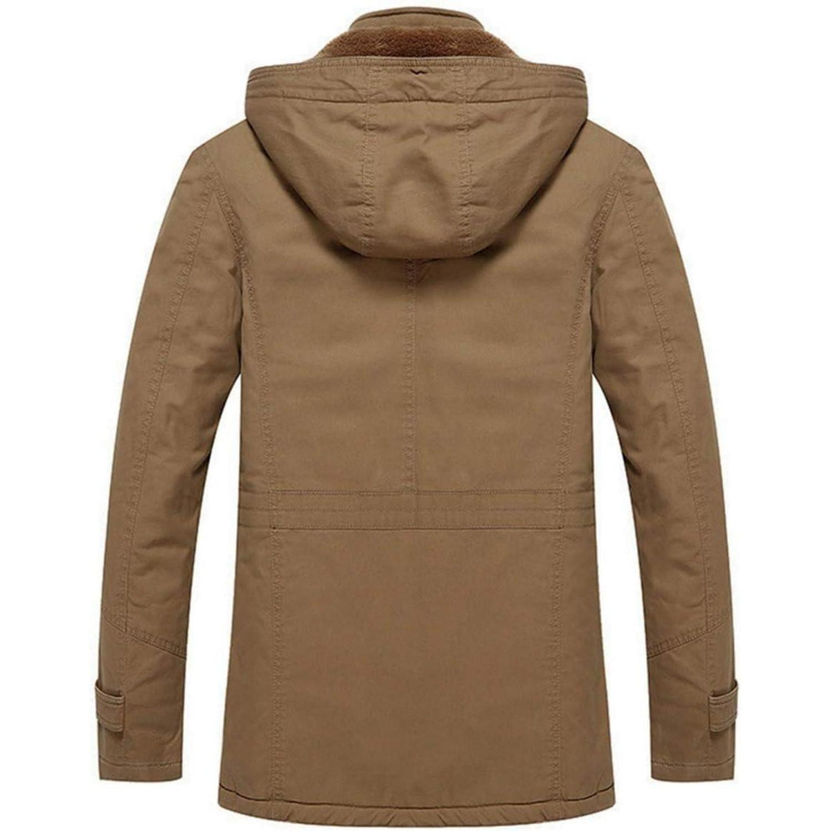 Herren Winterjacke Warm Gefüttert Militärstil Khaki M