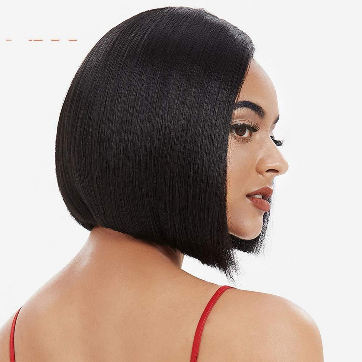 Lace Front Perücke Bob Schwarz 24cm Naturglatt