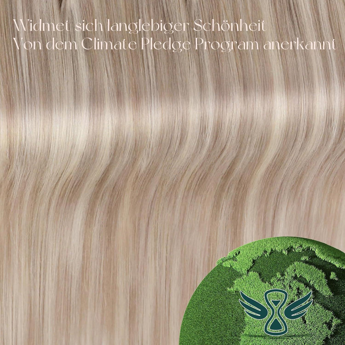 Clip-in Haarverlängerung Echthaar Blond 55cm