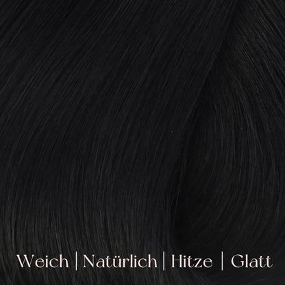 Echthaar Clip-Ins Schwarz 55cm – Einfache Haarverlängerung