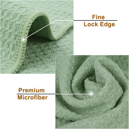 Microfaser Geschirrtücher 40x60cm Grün 4 Stück, Saugfähige