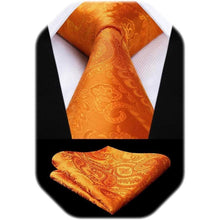 Herren Hochzeit Krawatten Einstecktuch Paisley Set