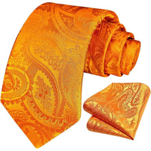 Herren Hochzeit Krawatten Einstecktuch Paisley Set