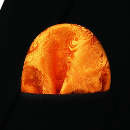 Herren Hochzeit Krawatten Einstecktuch Paisley Set