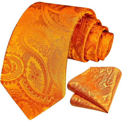 Herren Hochzeit Krawatten Einstecktuch Paisley Set