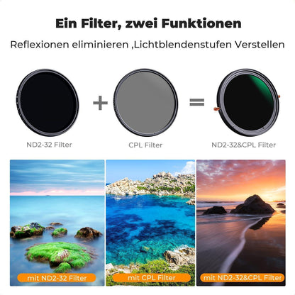 77mm ND Filter CPL Multifunktionaler Graufilter