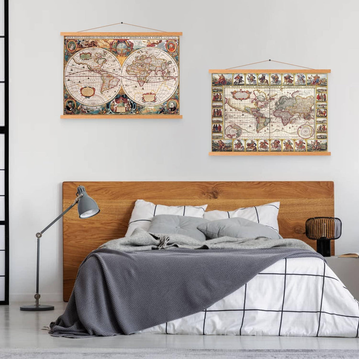 Magnetische Posterleiste Teakholz 100cm für Drucke