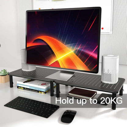 Monitorständer Höhenverstellbar Gitterlochplattform Laptop PC Beamer 20 kg