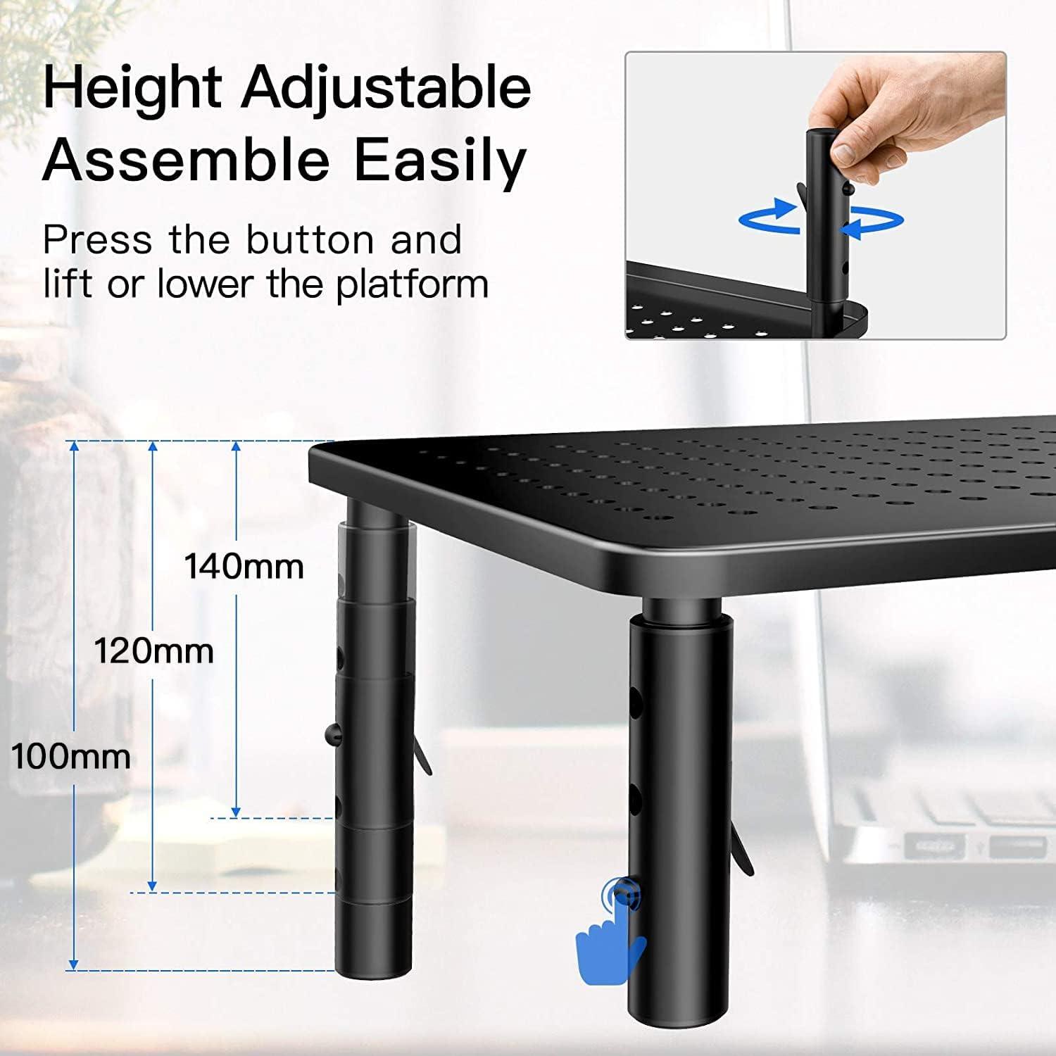 Monitorständer Höhenverstellbar für Laptop PC Beamer bis 20 kg