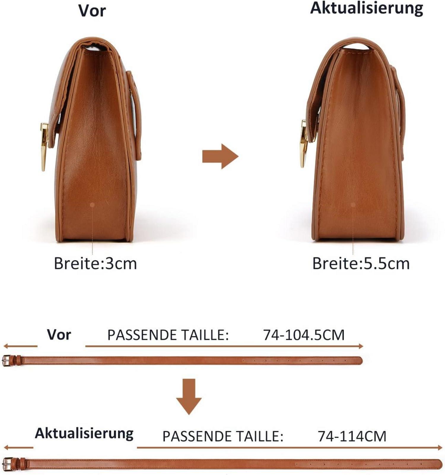 Damen Gürteltasche Wasserdicht Verstellbarer Gurt Hüfttasche Braun