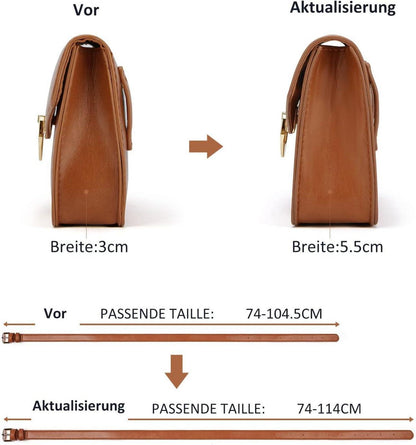 Damen Gürteltasche Wasserdicht Verstellbarer Gurt Hüfttasche Braun