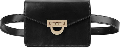 Elegante Damen Gürteltasche Wasserdicht Schwarz