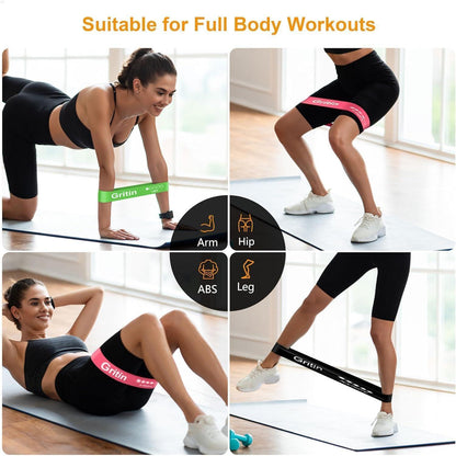 Fitnessbänder Widerstandsbänder 5er Set mit Tragebeutel