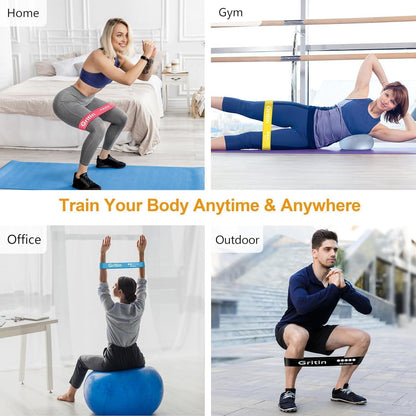 Fitnessbänder Widerstandsbänder 5er Set mit Tragebeutel