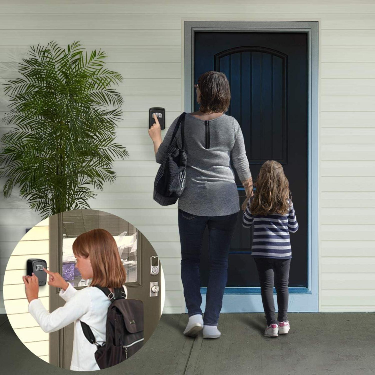 Schlüsseltresor mit Zahlencode, Wetterfest, Wand/Tür Befestigung