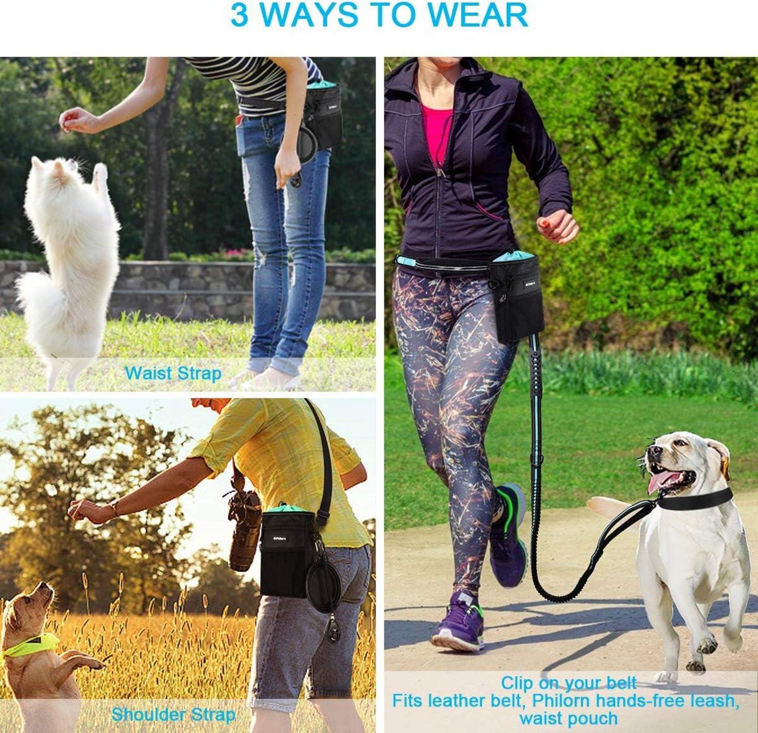 PHILORN Leckerlie Beutel Hunde Wasserdicht Reflektierend Blau