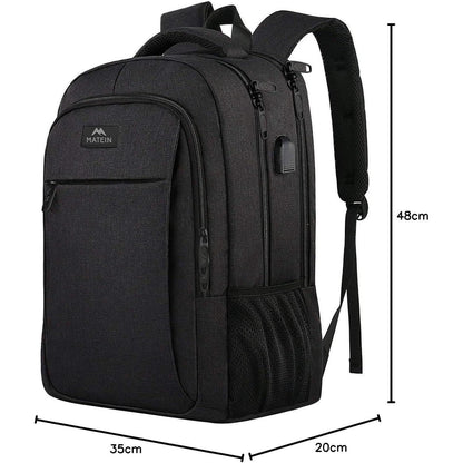 Herren Laptop Rucksack 17,3 Zoll USB Ladeanschluss