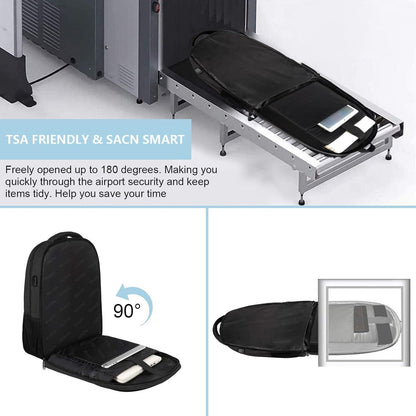 Herren Laptop Rucksack 17,3 Zoll USB Ladeanschluss