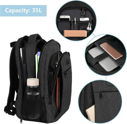 Herren Laptop Rucksack 17,3 Zoll USB Ladeanschluss