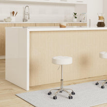 Höhenverstellbarer Drehhocker weiß – Funktionaler Arbeitshocker