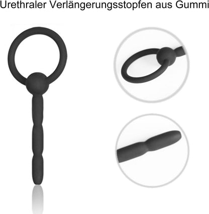 Silikon Dilator Set Penis Plug Harnröhren Penisring Analkette Prostata Massage