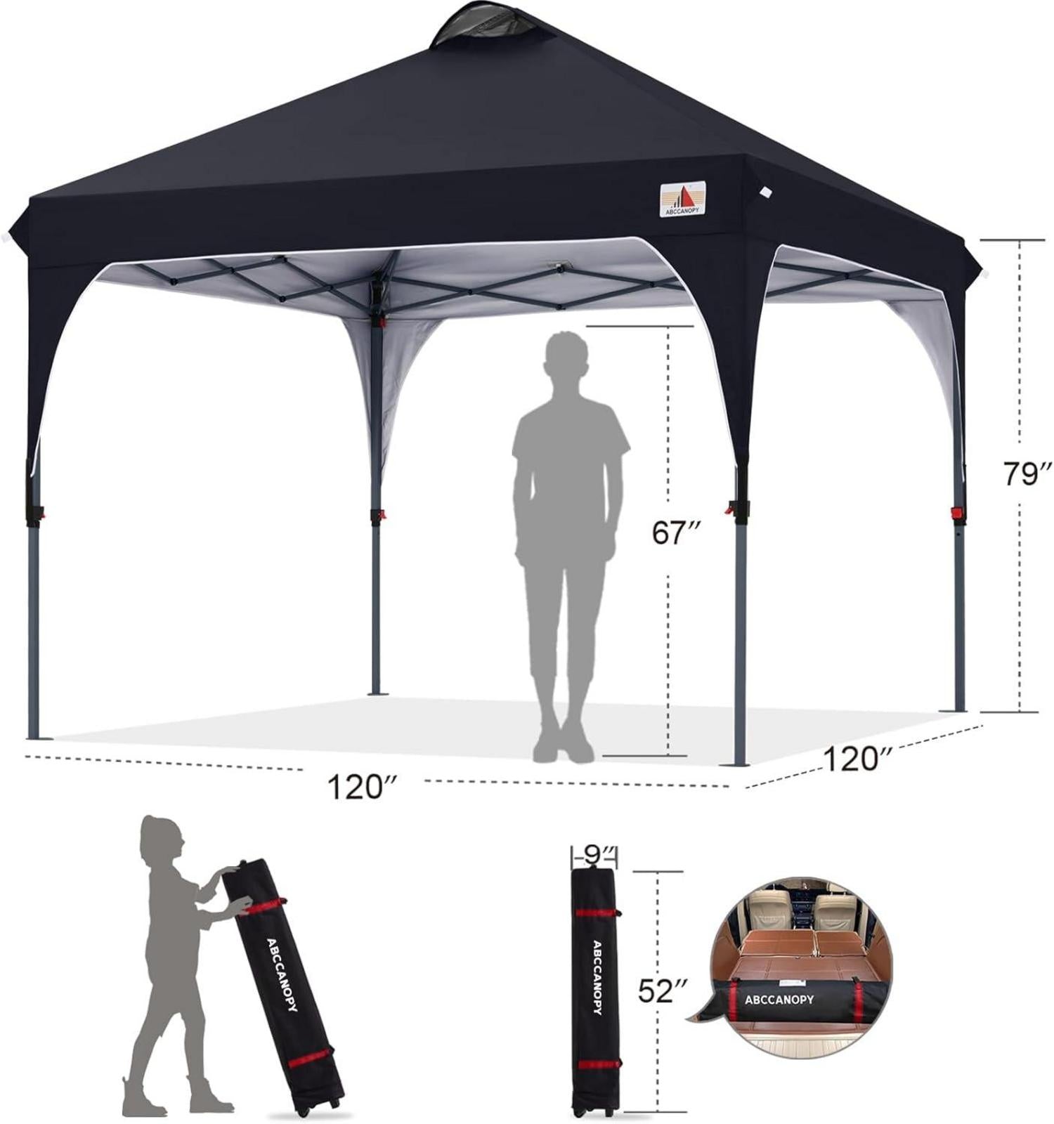 ABCCANOPY 3x3M Pavillon wasserdicht Pop-Up Gartenpavillon