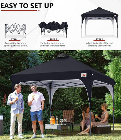Wasserdichter Pop-Up Pavillon 3x3M Festival Sonnenschutz Rolltragetasche