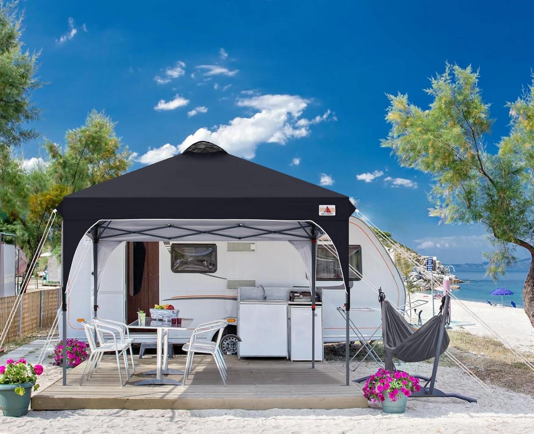 3x3M Pavillon wasserdicht Pop-Up Gartenpavillon Festival Sonnenschutz