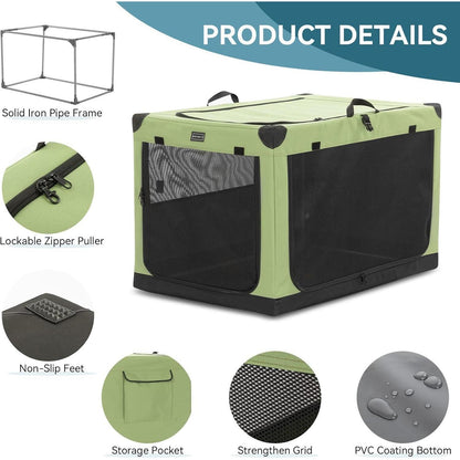 Petsfit Hundebox Reisebox Grün 90x60x59cm – Großer Hund