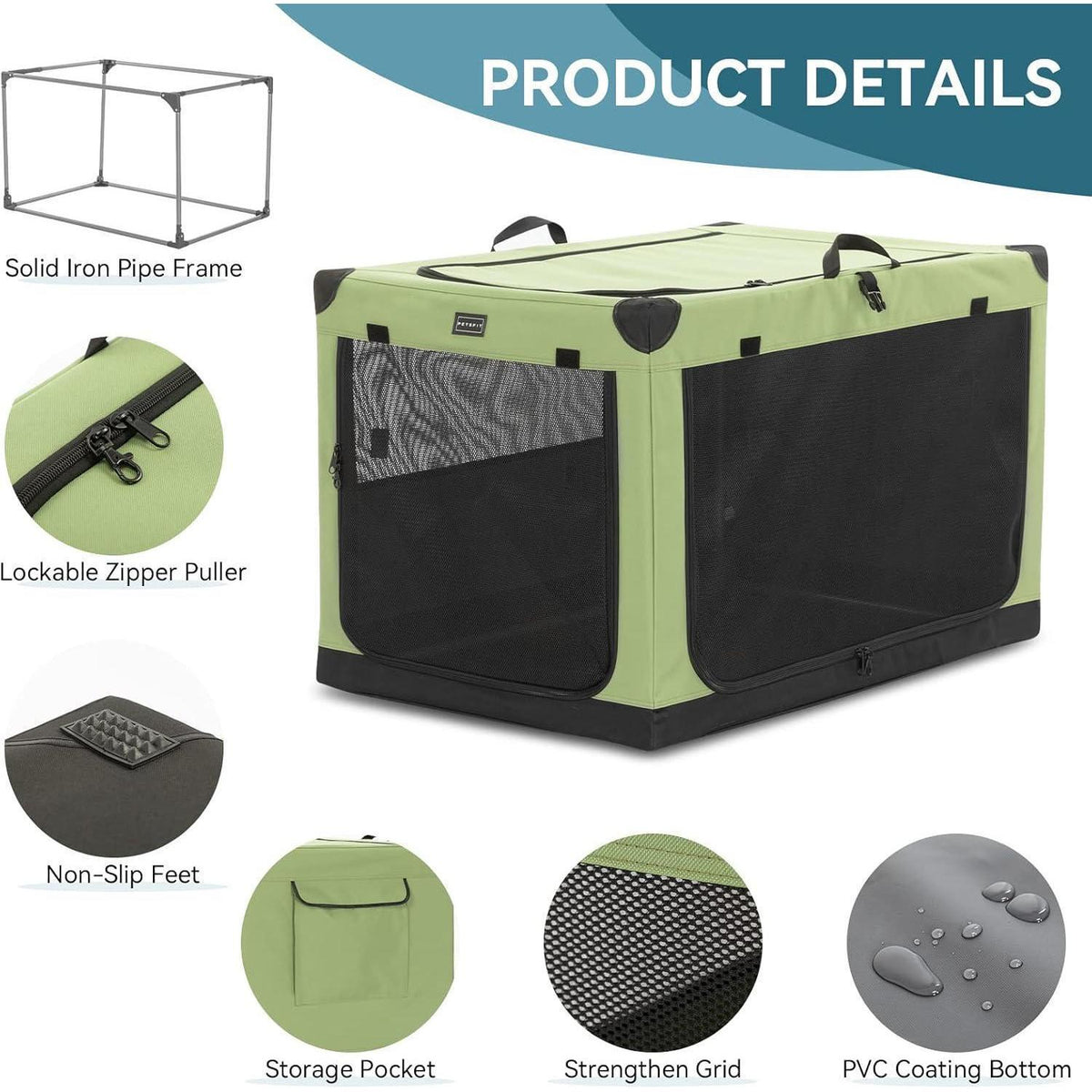 Faltbare Hundebox XL – Sicher & Komfortabel für Reisen