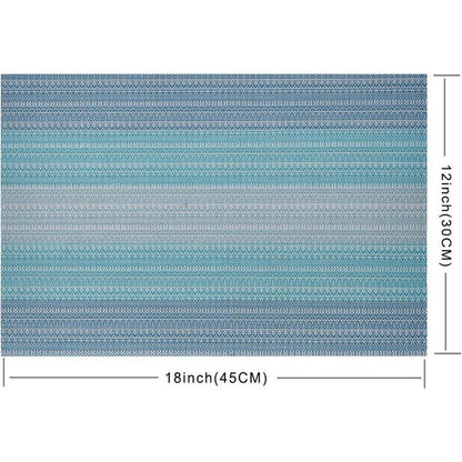 CHAOCHI Platzsets Blau PVC 6er Set Hitzebeständig 30x45cm