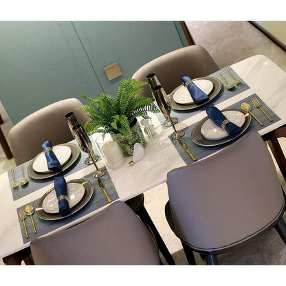 CHAOCHI Platzsets Blau PVC 6er Set Hitzebeständig 30x45cm