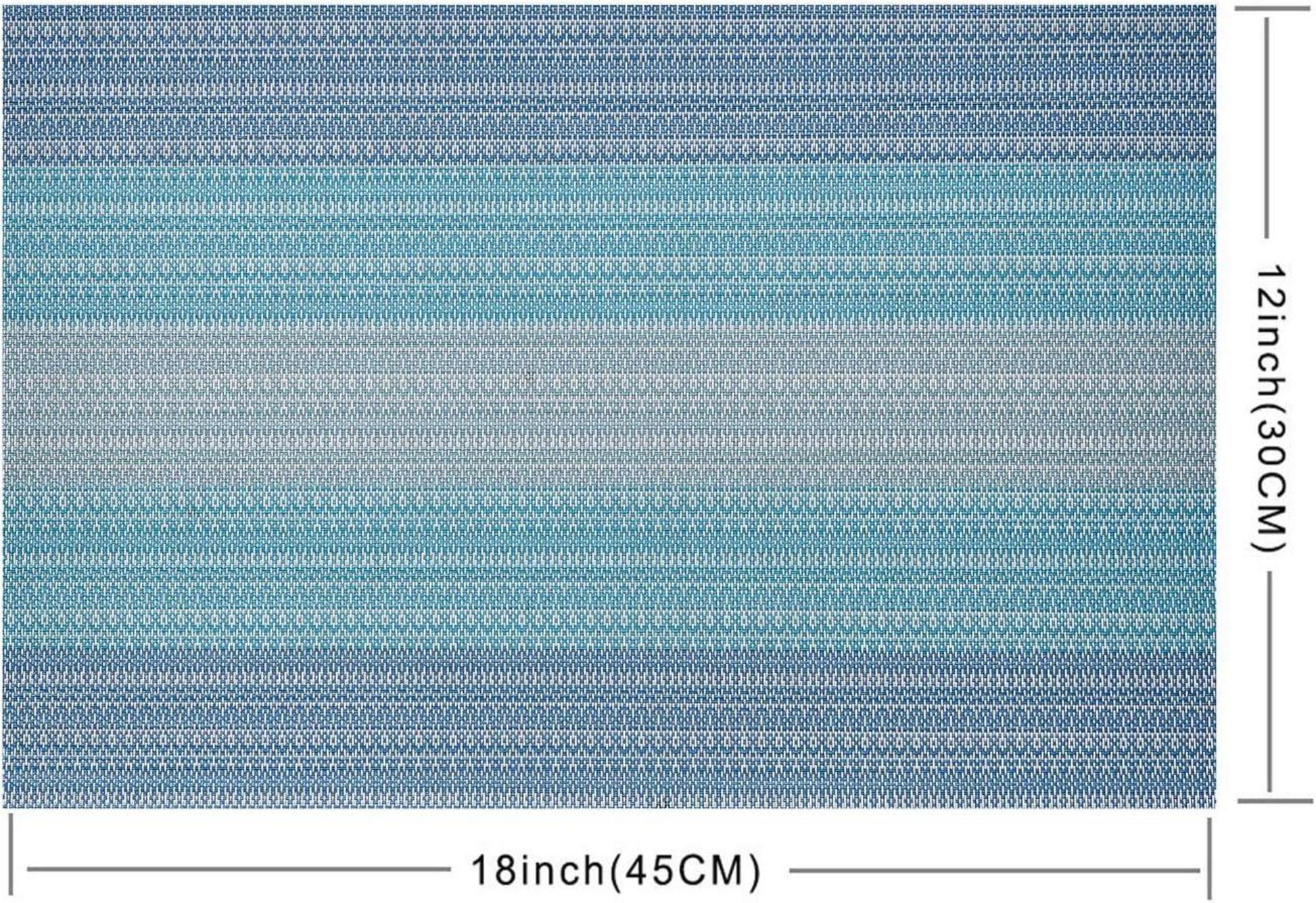 CHAOCHI Platzsets Blau PVC 6er Set Hitzebeständig 30x45cm
