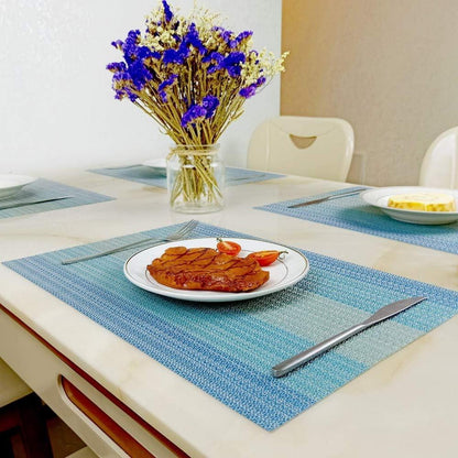 CHAOCHI Platzsets Blau PVC Hitzebeständig 6er Set 30x45cm