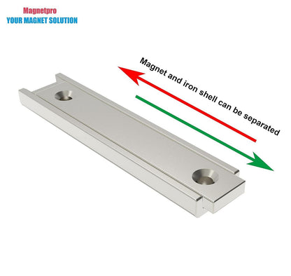 Rechteckmagnete Neodym 30 KG Kraft 60 x 13,5 x 5 mm, 8er Set