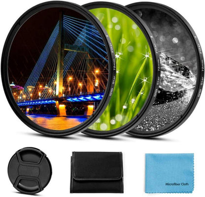 82mm Fotover Sternfilter Set mit 3 Punkten (4, 6, 8) + Zubehör