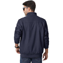 Herren Übergangsjacke Cargo Militär Winddicht Viele Taschen Navy