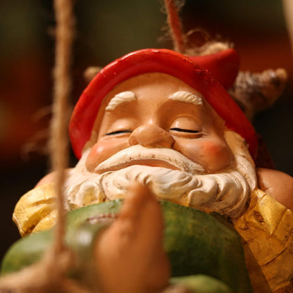 Gartenzwerg liegend 18cm Kunstharz wasserdicht GNOME
