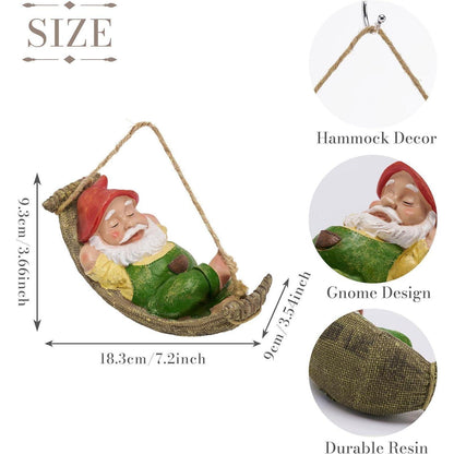 Gartenzwerg liegend 18cm Kunstharz wasserdicht GNOME