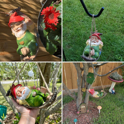 Gartenzwerg liegend 18cm Kunstharz wasserdicht GNOME