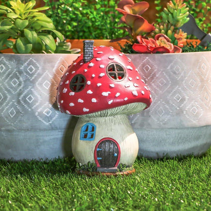 Gartendeko Solar Feenhaus Pilz Elfenhaus Gartenbeleuchtung