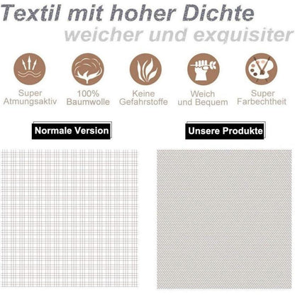 Bettwäsche 155x220 Grau-Weiß Gestreift 100% Baumwolle